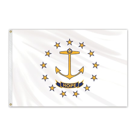 Rhode Island Outdoor Poly Max Flag 4'x6'